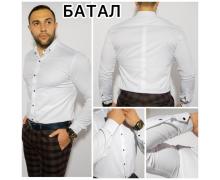 рубашка мужская Yulichka, модель Батал 3657 white демисезон