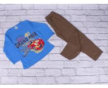 пижама детская OL, модель Fancy 012 blue-khaki демисезон