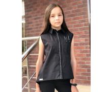 блузка детская Ассоль, модель Зайка black лето
