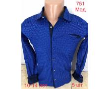 рубашка подросток Надийка, модель 751 blue (10-14) демисезон