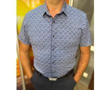 Рубашка мужская Nik, модель S2016 blue лето