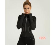 кофта спорт женская NewJeans, модель 065 black демисезон