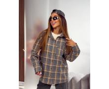 Рубашка женская Lelis, модель 1086 d.grey-yellow демисезон