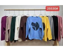 свитер женский Anna&Vika, модель 25530 white демисезон