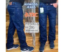 Джинсы мужские God Baron, модель F590-4 blue зима