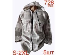 Рубашка мужская Надийка, модель ND23-728 l.grey зима