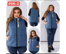 Жилетка женская Romeo life, модель 95-3 l.blue демисезон