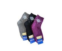 носки женские Алия, модель Снежинка mix махра зима