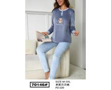 Пижама женская Brilliant, модель B70146 l.blue зима