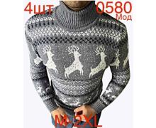 Свитер мужской Надийка, модель ND432-0580 grey зима