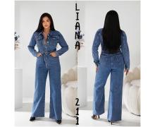 Комбинезон женский Liana Denim, модель 211 blue демисезон