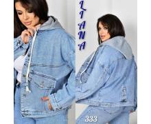 Куртка женская Liana Denim, модель 333 l.blue демисезон