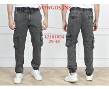 Джинсы мужские God Baron, модель L-969 black демисезон