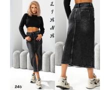 Юбка женская Liana Denim, модель 246 d.grey лето