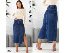 Юбка женская Liana Denim, модель 263 blue лето