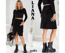 Юбка женская Liana Denim, модель 308-1 black лето