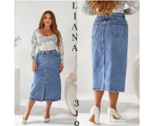 Юбка женская Liana Denim, модель 310 l.blue лето