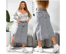 Юбка женская Liana Denim, модель 350 grey лето