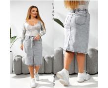 Юбка женская Liana Denim, модель 353 grey лето