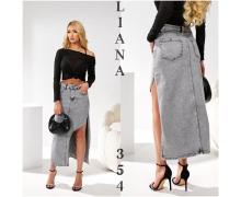 Юбка женская Liana Denim, модель 354 grey лето