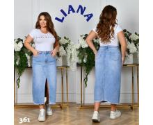 Юбка женская Liana Denim, модель 361 l.blue лето