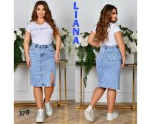 Юбка женская Liana Denim, модель 378 l.blue лето