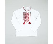 Вышиванка детская Webi, модель 15-12 white лето