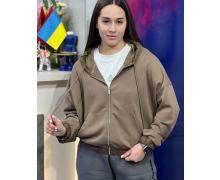 Кофта Спорт женская Dalkosti Shop, модель 25120 khaki демисезон