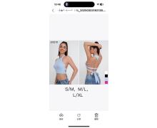 Майка женская NewJeans, модель J0021 l.blue лето