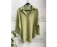 Рубашка женская New Season, модель 8607 khaki демисезон