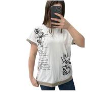 Футболка женская Ekvato, модель 25017 white-l.blue лето